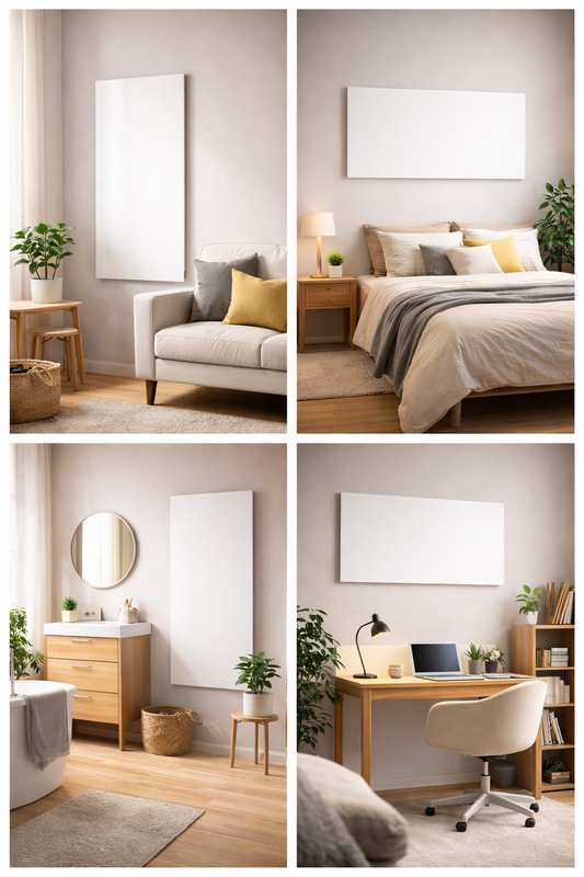 Infrared Space Heater 800W Overheat Protection 21m² Plug In