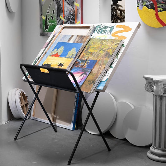 Canvas Print Rack Folding Art Display Drying Stand Portable Storage Tray Medium