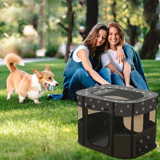 Dog Playpen Pet Crate Foldable Pop Up Puppy Cat Rabbit Exercise Pen 110x85x60cm