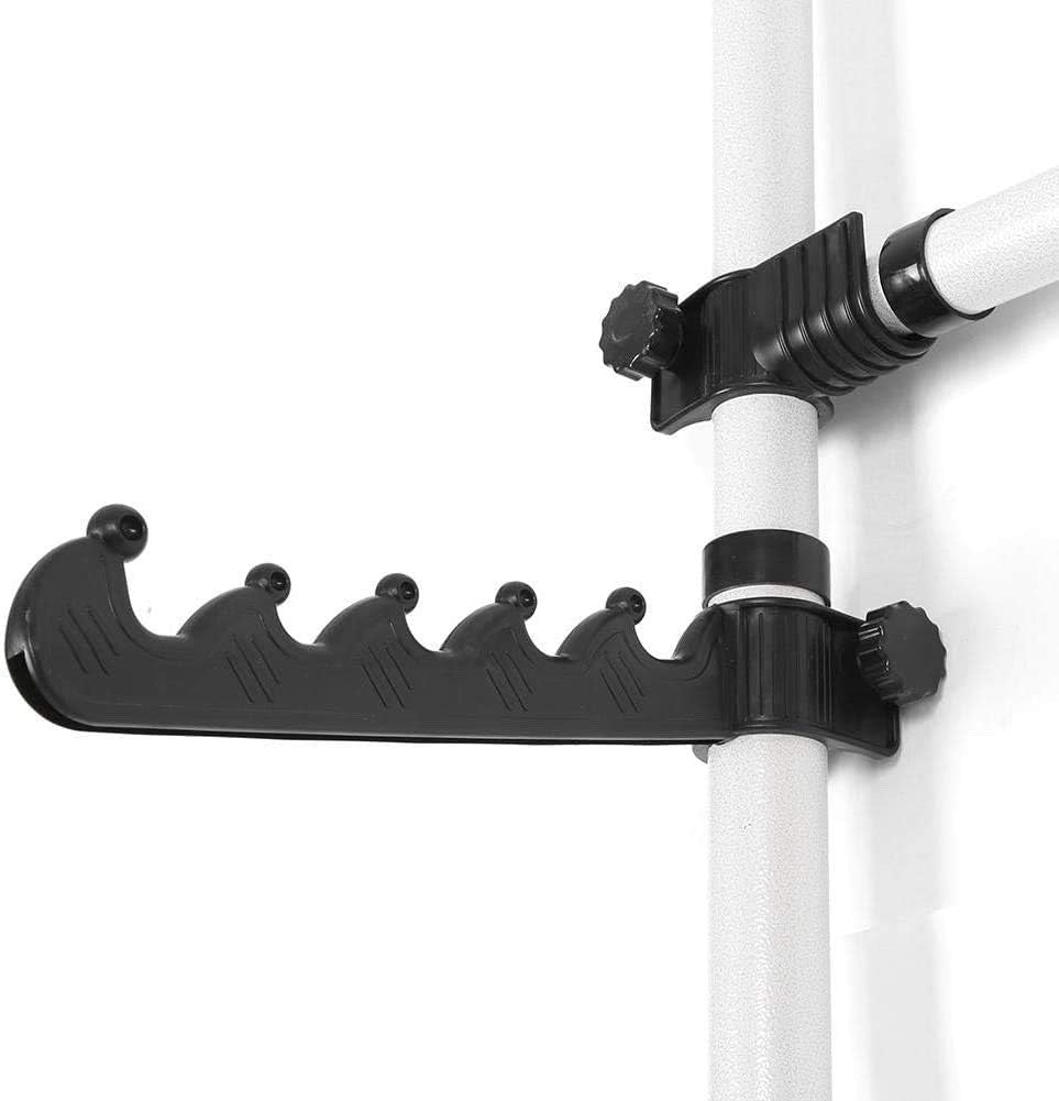 Clothes Rack Heavy Duty 4 Pole 6 Rail Adjustable Steel Garment Wardrobe 60kg