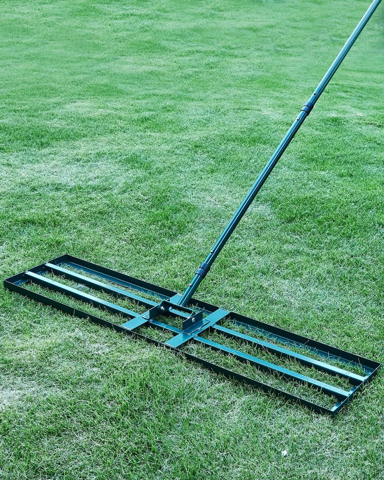 Signstek Lawn Levelling Rake Stainless Steel Lawn Leveller with 30” x 10” Plate