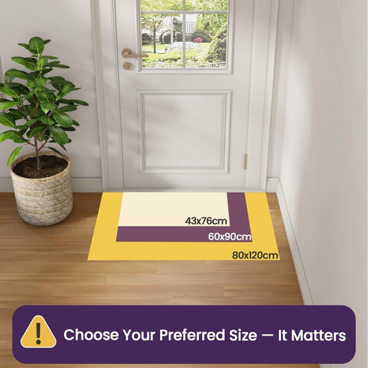 Door Mat Indoor Entrance Rug 80x120cm Grey Dirt Trapper Non Slip Rubber Backed