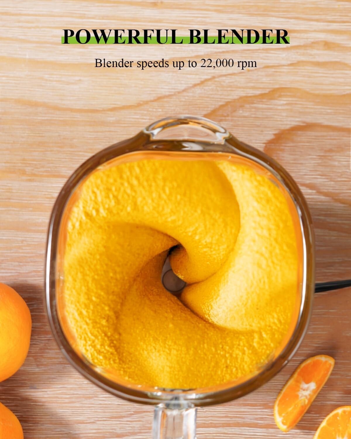 SHARDOR Blender Smoothie Maker with 6 Sharp Stainless Steel Blades & Glass Jug