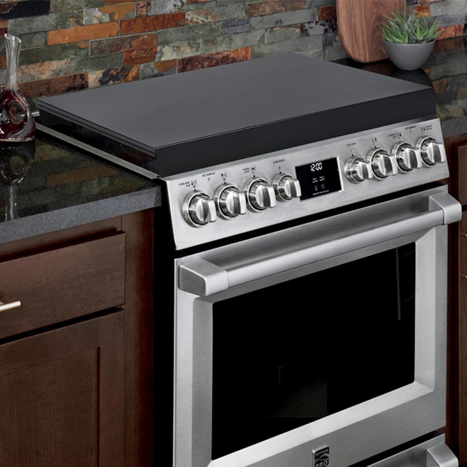 sourcing map Stainless Steel Stove Top Cover, Large Gas Stove Protective Cover