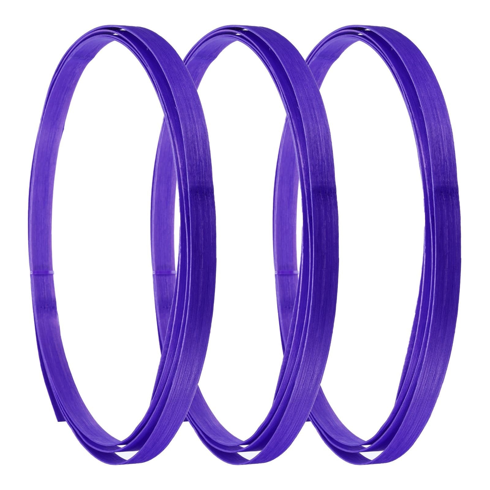 sourcing map 3Pcs Bamboo Strips for Weaving 10 Ft x 0.6" Strips for Craft Purple