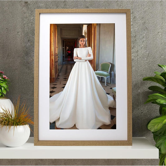Picture Frame Set 60x40cm Wooden 3 Pack Poster Photo Mount Wall Hanging Oak