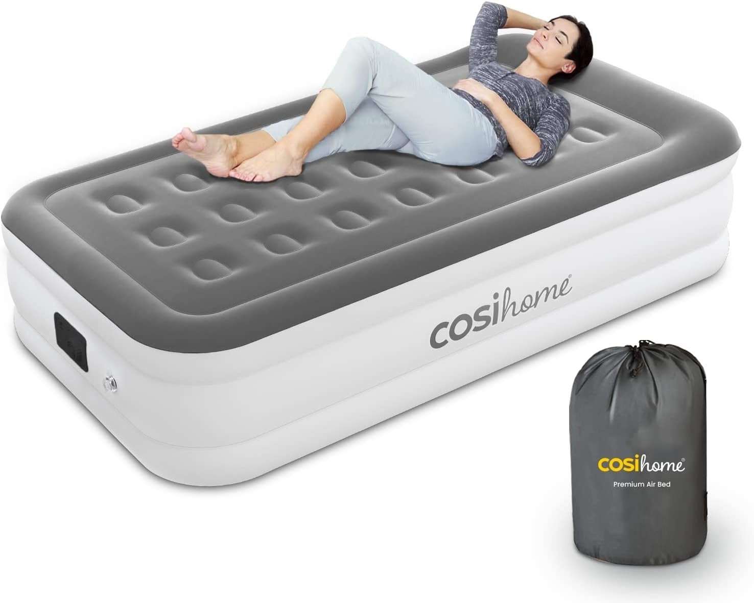 Cosi Home® Single Sized Air Bed Inflatable Mattress with Electric Pump