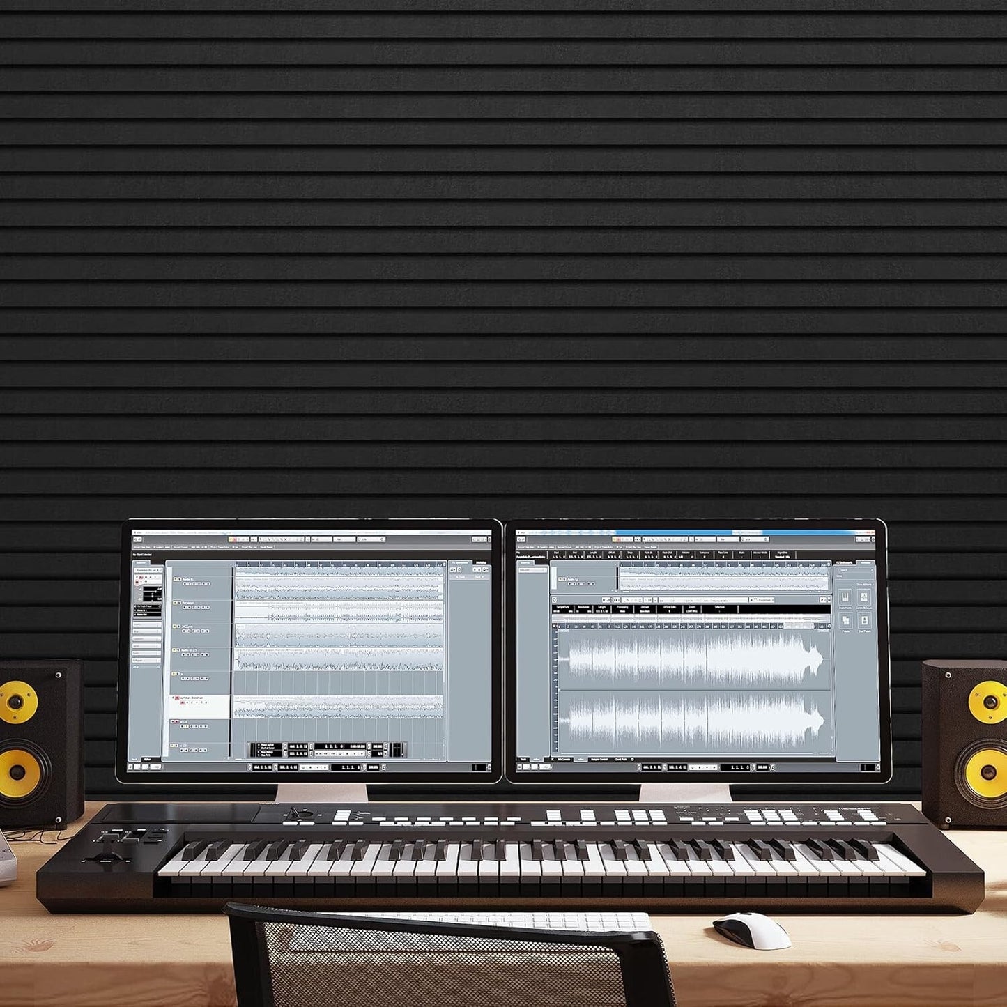 TONOR 8-Pack Bilayer Acoustic Panels Large Self-adhesive 47.24” * 23.62” * 0.72"