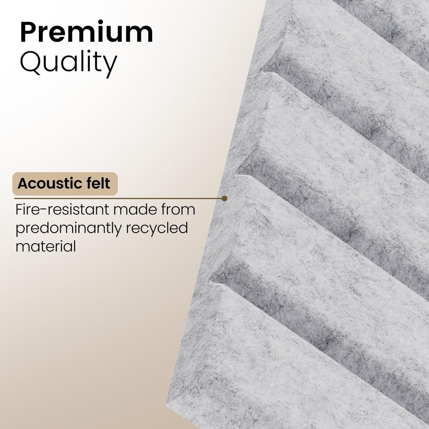 Acoustic Soundproof Wall Panels Self Adhesive 3D Sound Absorbing Black 4 Pack