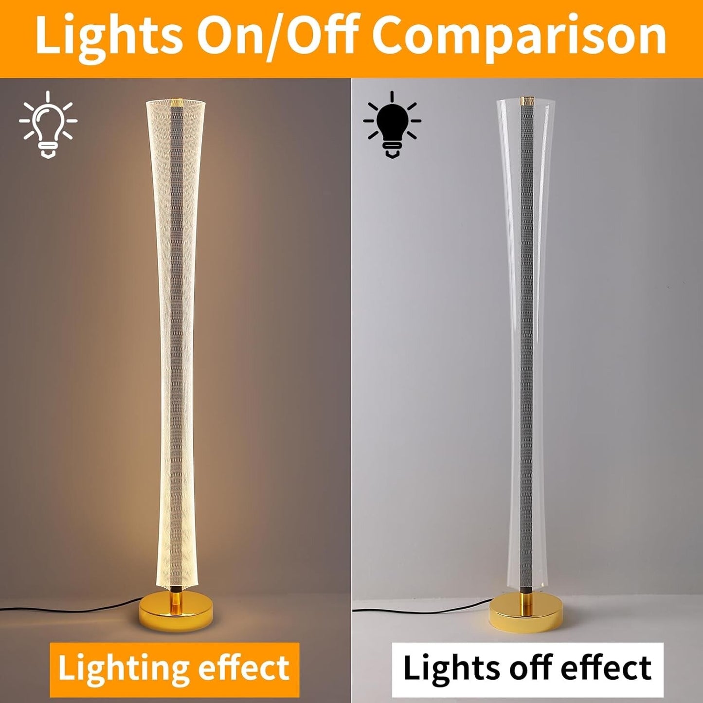 Mikeru Dimmable Corner Lamp 125cm - 3000K/4500K/6500K Standing Floor Lamp