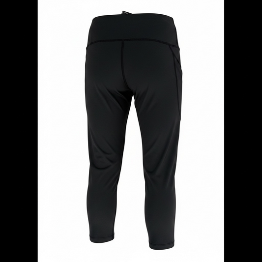 High Waisted 3/4 Leggings Midnight Black Fitness Yoga Capri Pants Forza