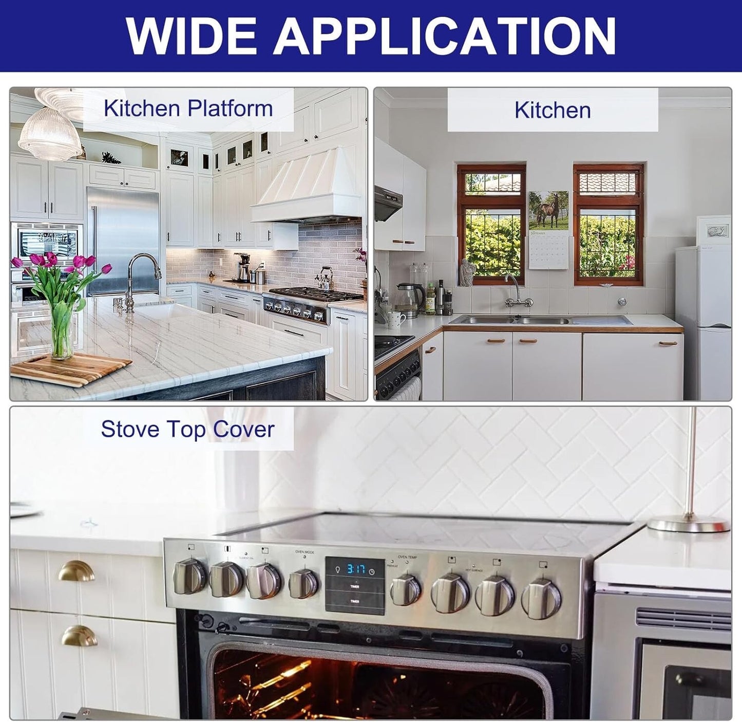 sourcing map Stainless Steel Stove Top Cover, Large Gas Stove Protective Cover