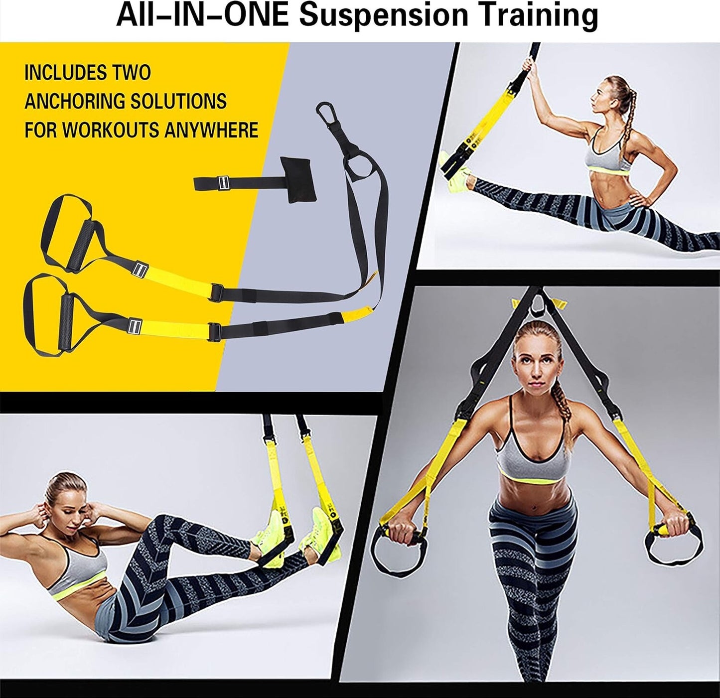Pull Up Bar Door Frame Fitness Chin-Up Bar for Home Gym Equipment & Straps