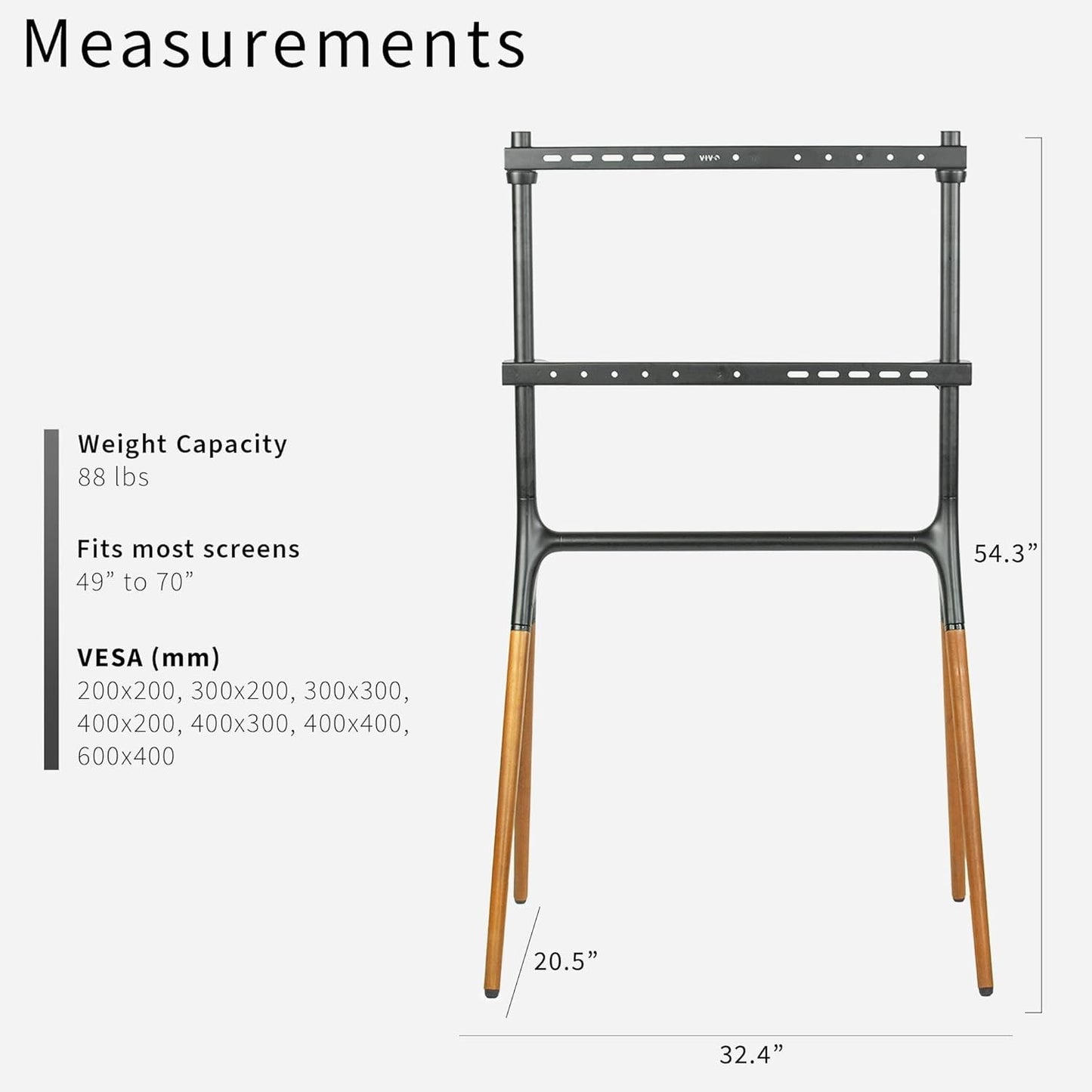 VIVO Artistic Easel 49 to 70 inch LED LCD Screen Studio TV Display Stand
