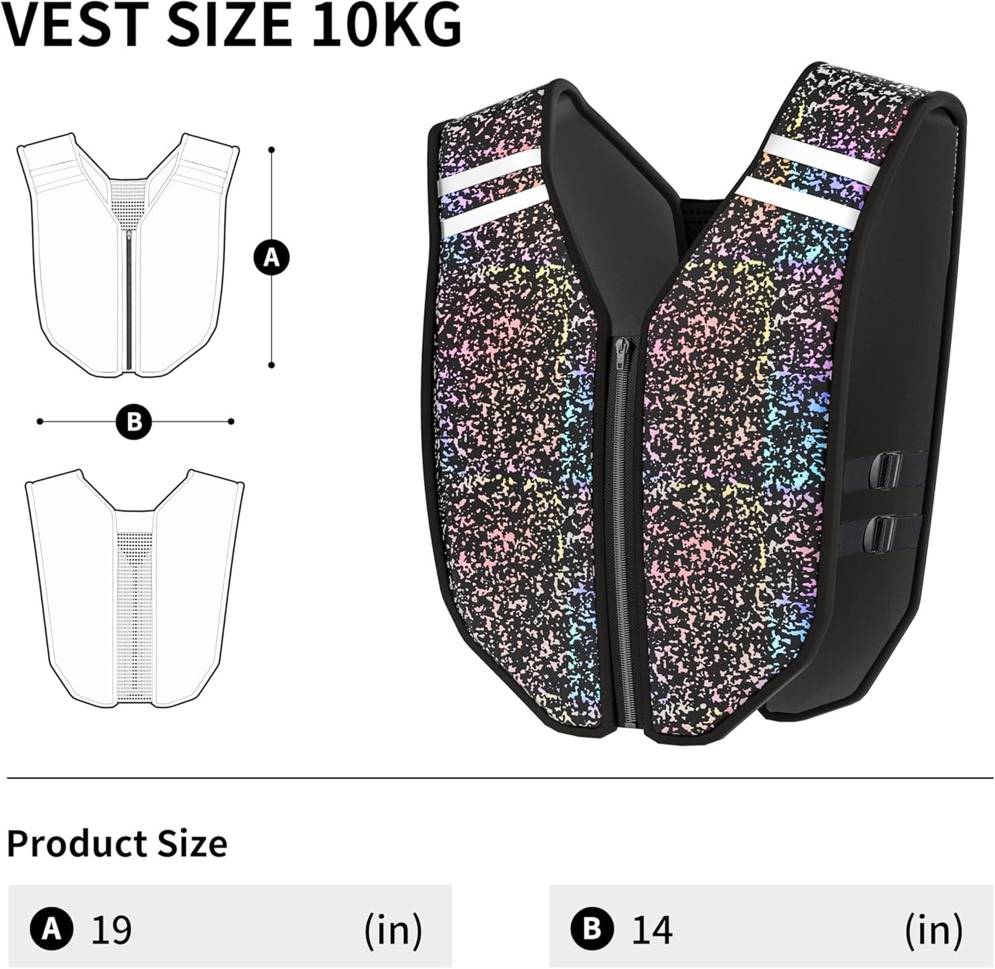 PROIRON Weighted Vest Soft Washable for Men Women 10kg Fully Reflective