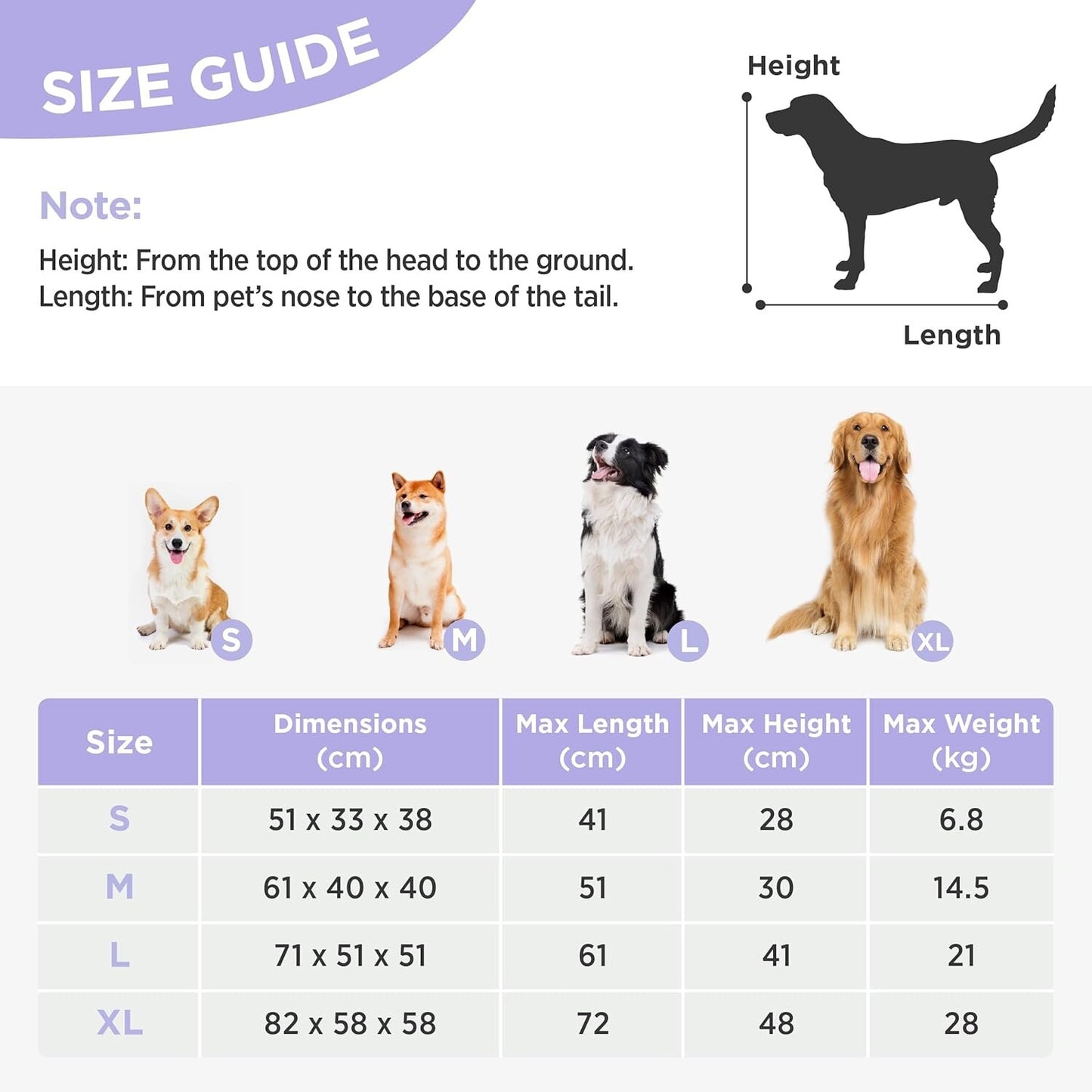 Lesure Dog Travel Crate Medium - Pet Soft Sided Carriers Outdoors 61x40x40 cm