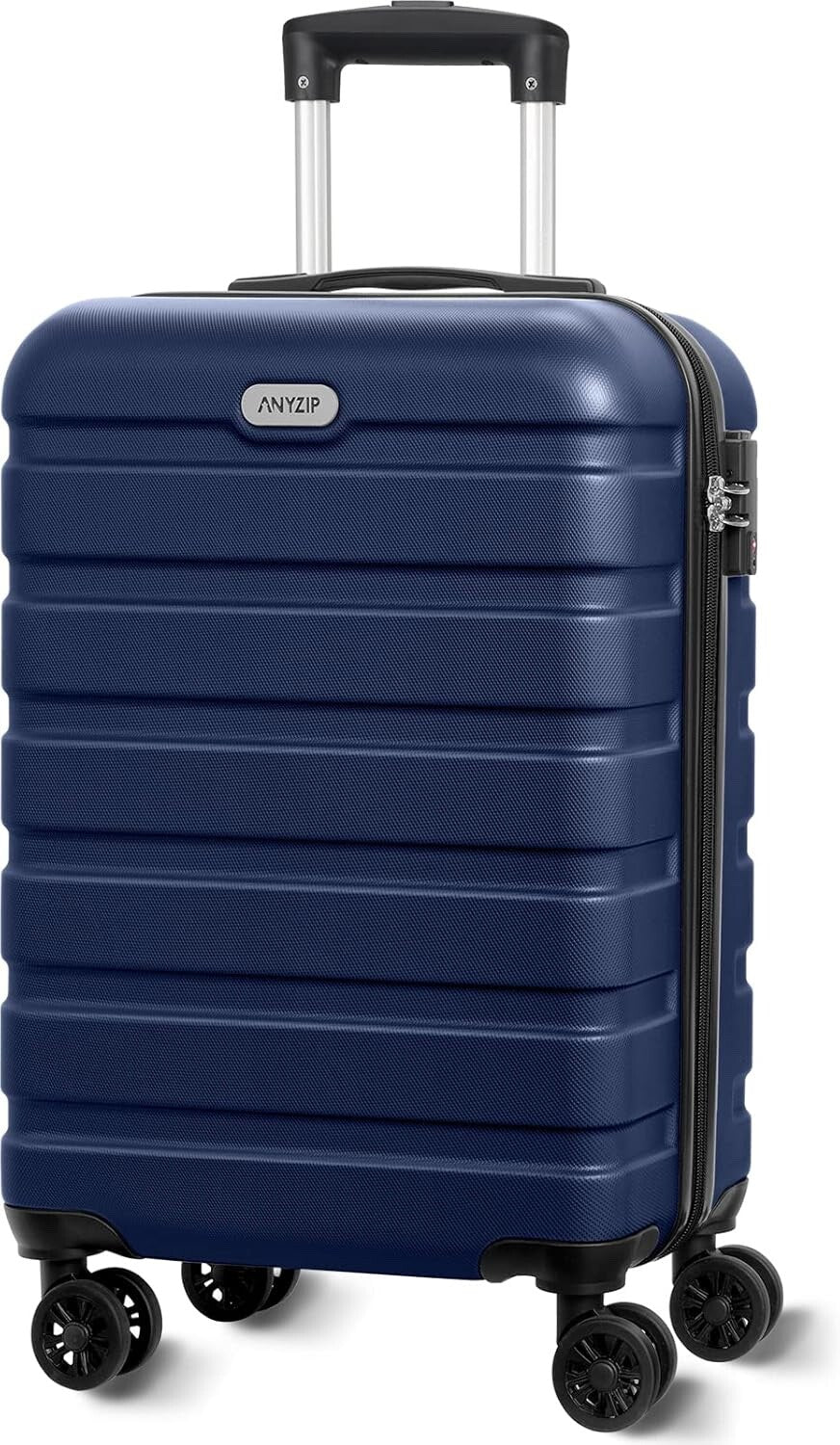 AnyZip Luggage PC ABS Hardside Lightweight Suitcase with 4 Universal Wheels 24"
