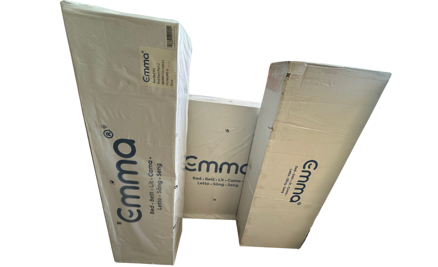 Brand New Emma Double Dark Grey Signature Bed with Tufted Headboard 135x190cm