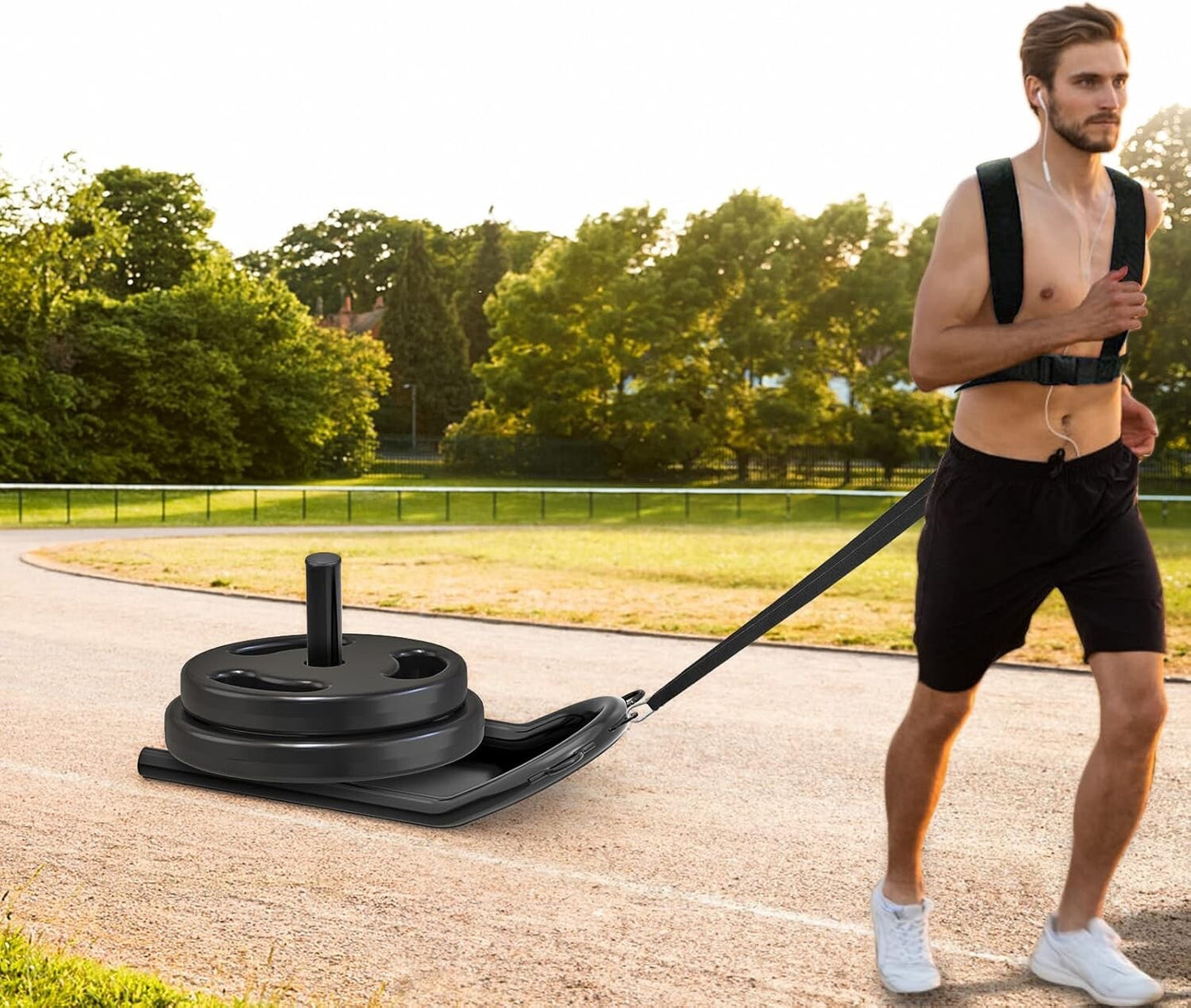 Kipika Weight Sled Push-Pull Fitness Sled Fitness Strength Training Sled