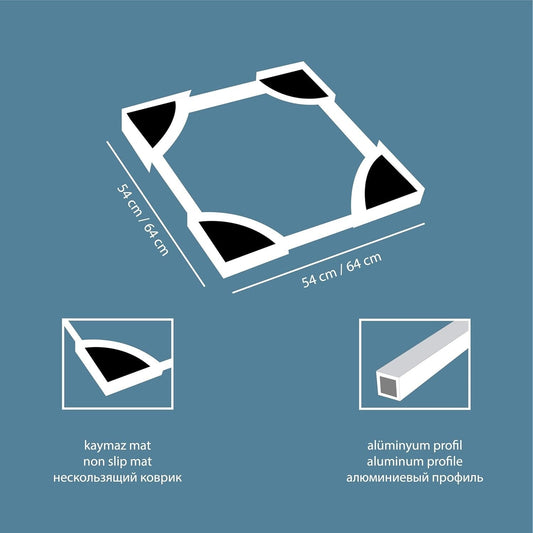 Universal Washer Dryer Stacking Kit 54-64cm Adjustable Anti Vibration Shelf