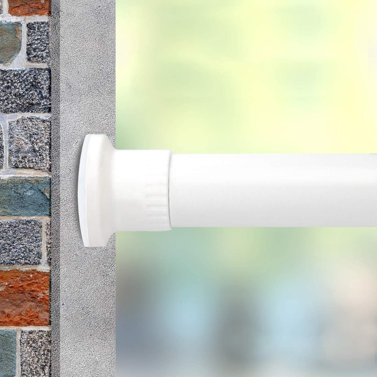 Heavy Duty Tension Shower Curtain Rail Adjustable Rustproof Bathroom Rod Vailge
