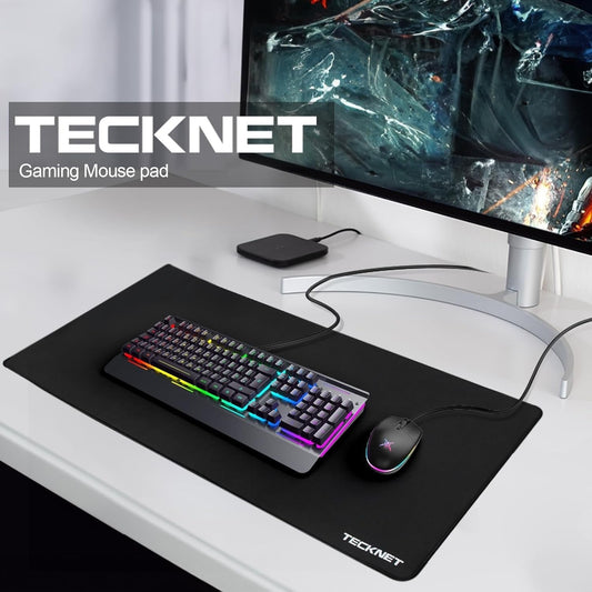 Large Gaming Mouse Pad 900x400 Extended Desk Mat Waterproof Non Slip Black