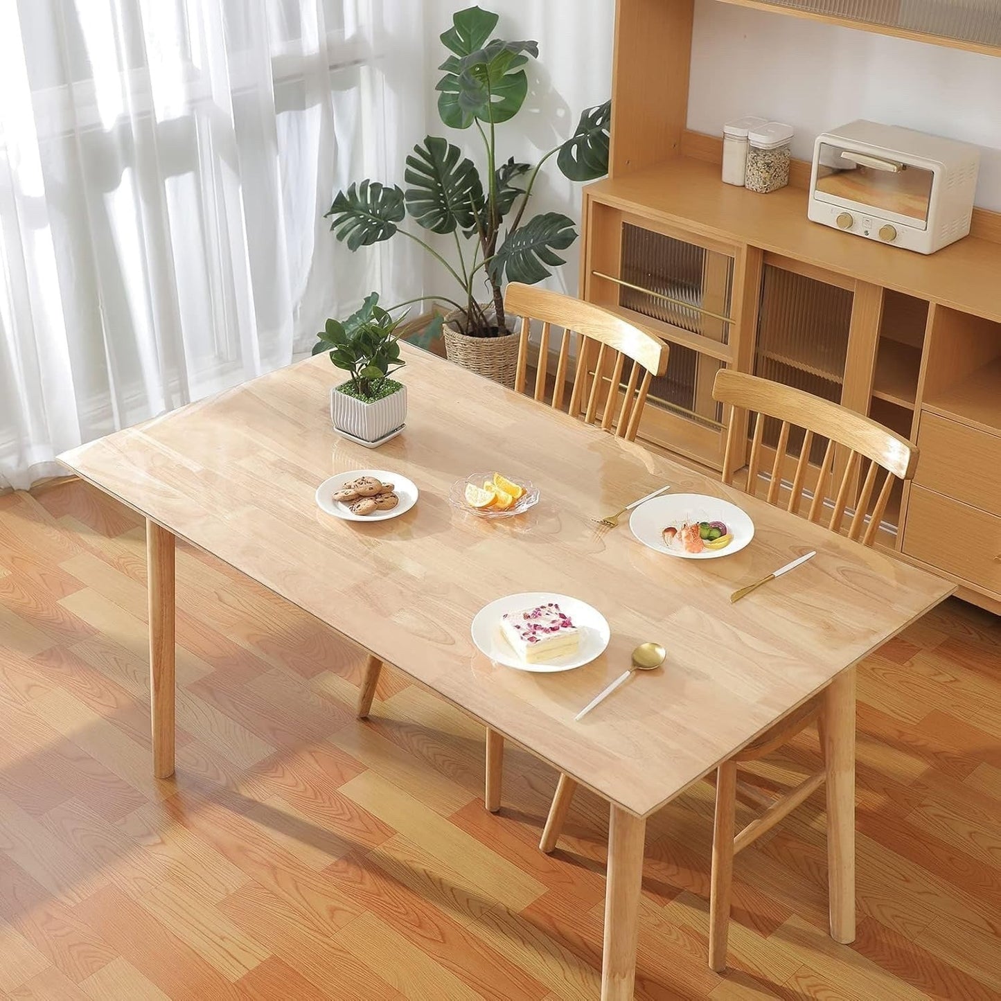 Clear Table Protector 2mm PVC Transparent Desk Pad Dining Table Cover Yanen