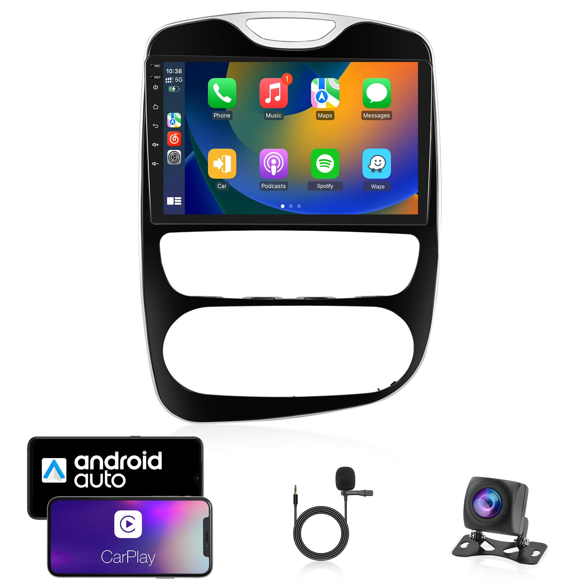 Rimoody Android Car Stereo Renault Clio 2013-2018 10.1" CarPlay GPS WiFi BT