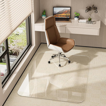 Office Chair Mat Clear 90x120cm Hard Floor Protector PVC Large Desk Floor Mat