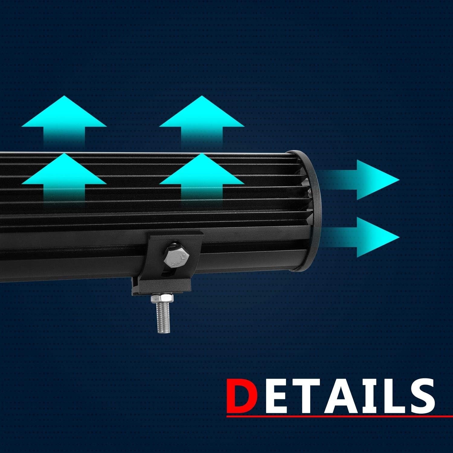 PICAA Car Led Light Bar 20 inch Tri Row 7D 288W LED Work Lights Bar Lamp