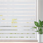 Lifetree Frosted Stripe Window Film Static Cling Privacy UV 90 x 400 cm