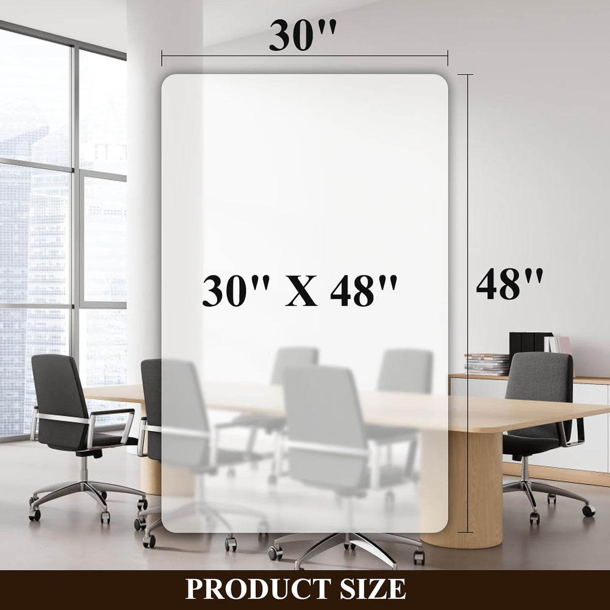 Office Chair Mat Hard Floor 120x75cm Clear PVC Anti-Slip Hardwood Protector