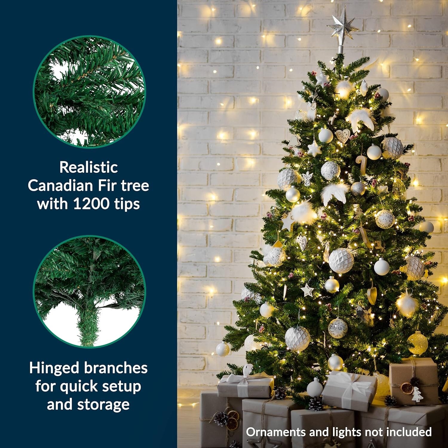 Prextex Pop Up Christmas Tree - 1.8 Meters Artificial Canadian Fir
