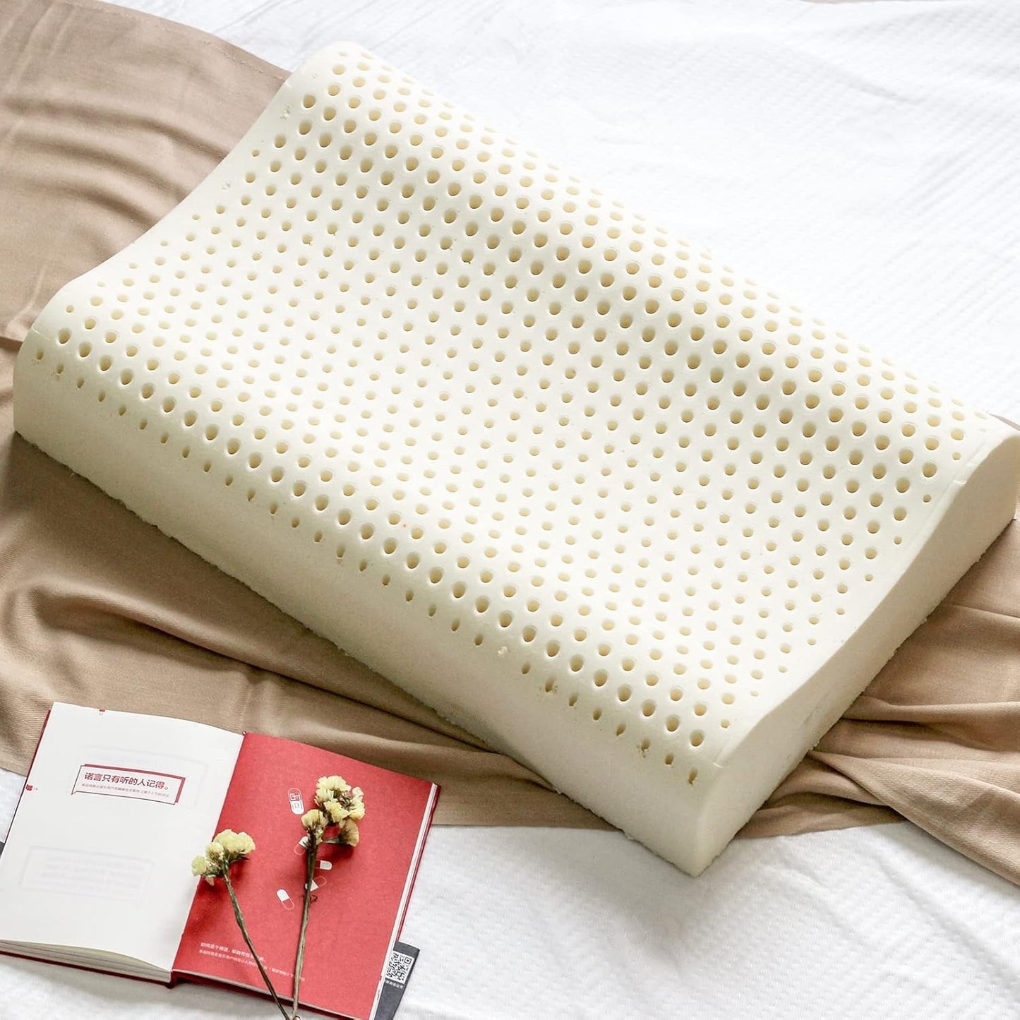 Latex Orthopedic Pillow Ergonomic Neck Support Queen Medium Firm Adjustable Cool