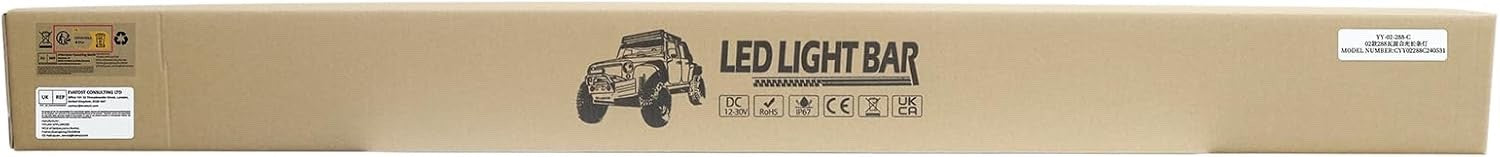 44in LED Work Light Bar 288W Spot Flood Combo 12V 24V Waterproof 6000K