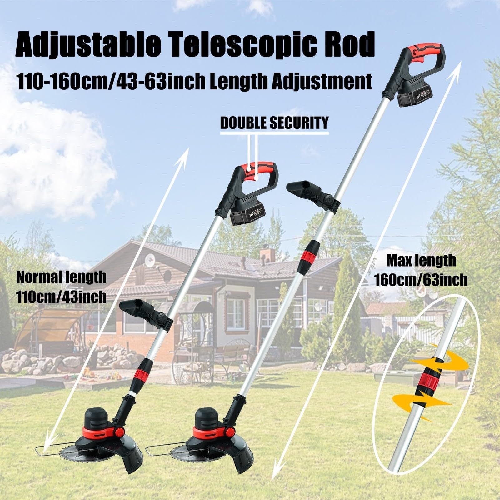 Cordless Grass Strimmer Wire Trimmer Metal Blades Garden Cutter Tool