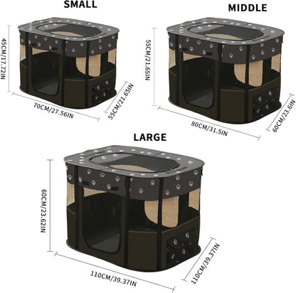 Dog Playpen Pet Crate Foldable Pop Up Puppy Cat Rabbit Exercise Pen 110x85x60cm