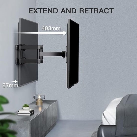 TV Wall Bracket Swivel Tilt Wall Mount for 26-70 Inch  max 45kg VESA 400x400mm 