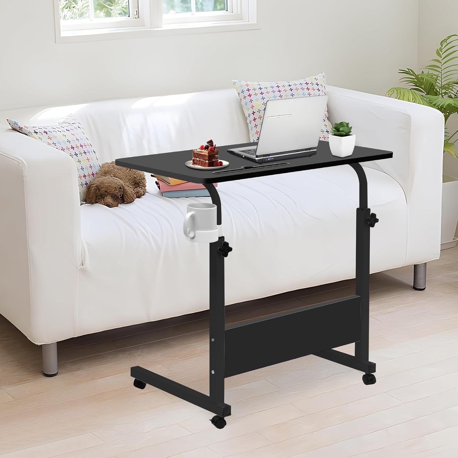 GRANDMA SHARK 80 × 40 cm Computer Desk Gaming Desk Rolling Table Bed