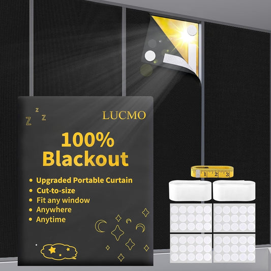 LUCMO Blackout Blinds 350 x 145 CM 100% Blackout Blinds Curtain for Window