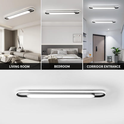 LED Ceiling Light Fixture 62W 6000K Linear Acrylic Metal Hallway Lamp 122cm UK
