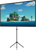 100 Inch Projector Screen with Tripod Stand 16:9 Outdoor 1.2 Gain