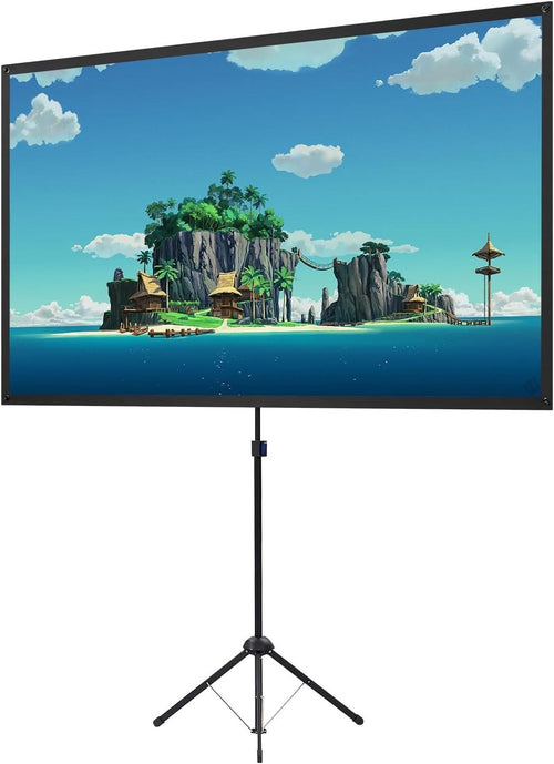 100 Inch Projector Screen with Tripod Stand 16:9 Outdoor 1.2 Gain