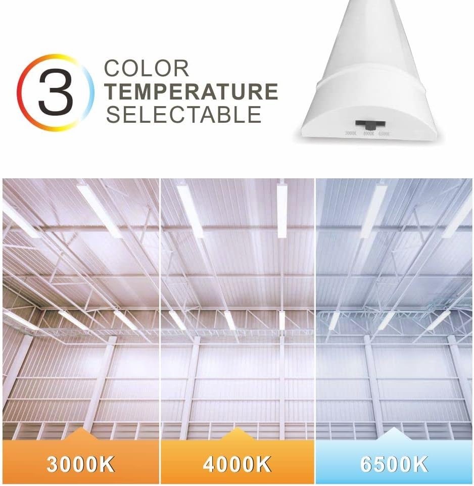 4FT 46in LED Batten Light 34W 3750LM 3CCT Garage Workshop Ceiling Tube