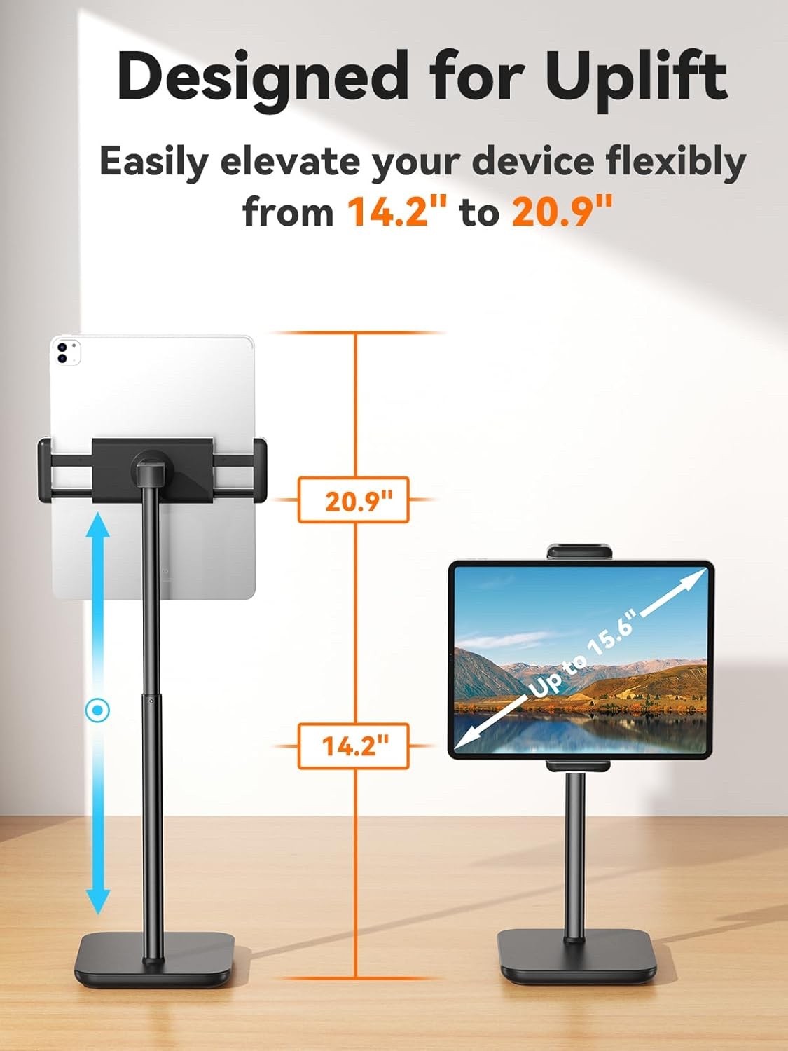 Tounee Tablet Stand for Desk with 360 Adjustable Holder Clamp Bracket