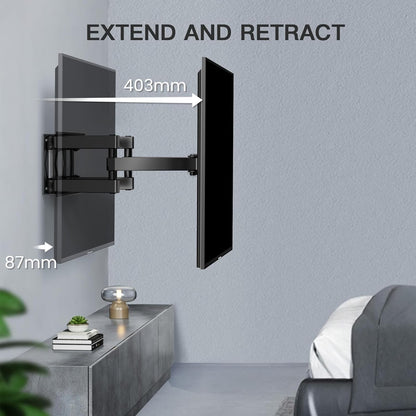 TV Wall Mount Bracket 26-70 Inch Full Motion Swivel Tilt 45kg VESA 400x400mm