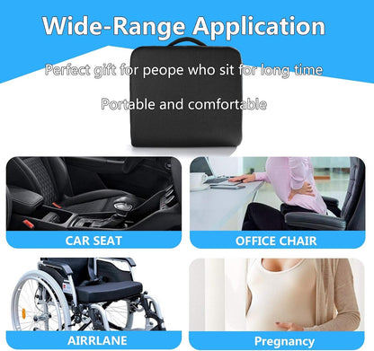 Large Memory Foam Seat Cushion Cooling Gel Sciatica Coccyx Tailbone Pillow Pad
