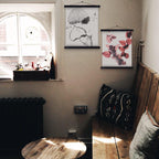 A0 Magnetic Poster Frame Light Wood Print Hanger Wall Hanging Rails