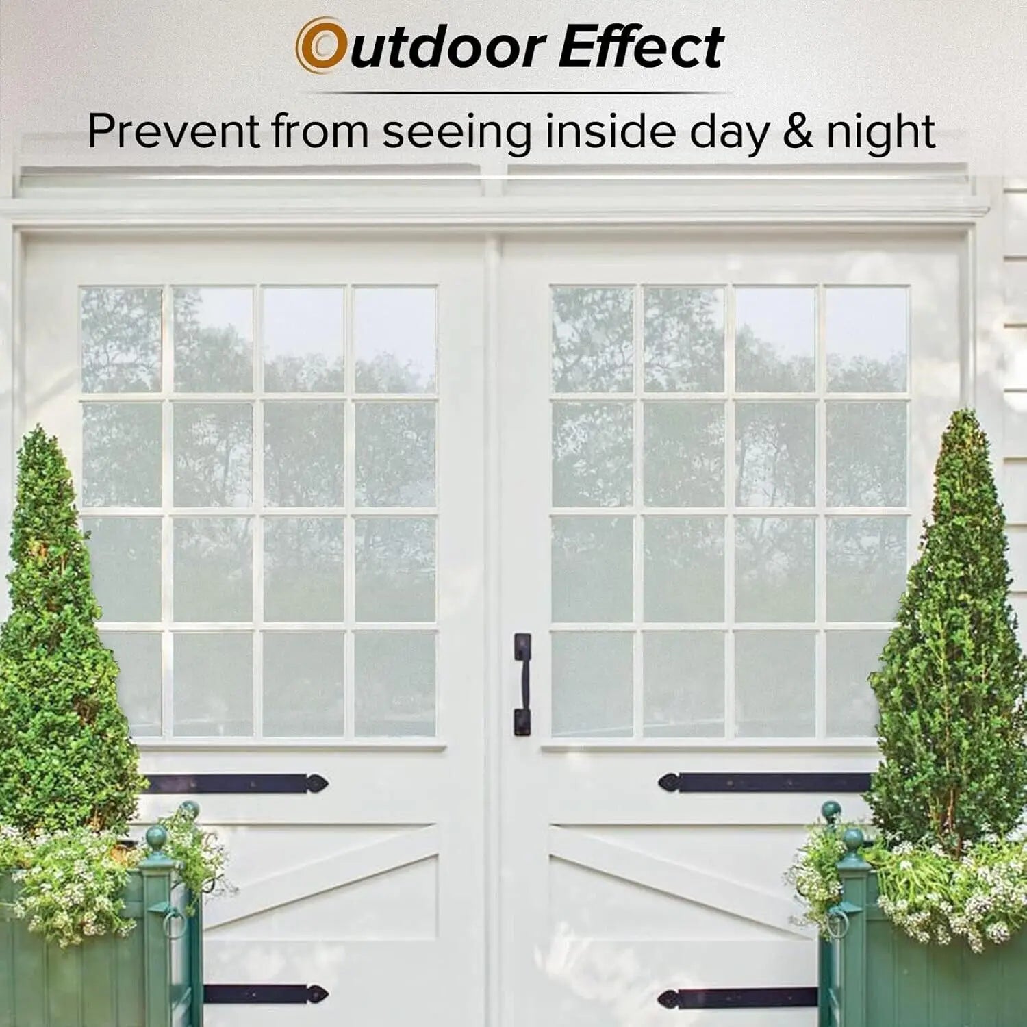 Rabbitgoo Non Adhesive Frosted Glass Film Anti UV Privacy Window Film RABBITGOO