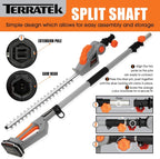 20V Cordless Telescopic Hedge Trimmer 2.4m Long Reach w Battery